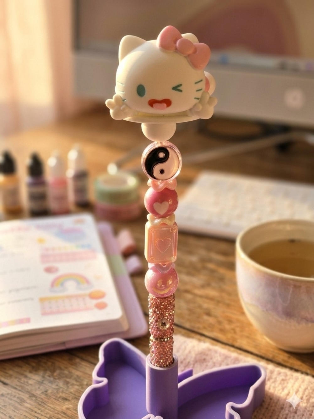 Hello Kitty Beaded Pen Topper